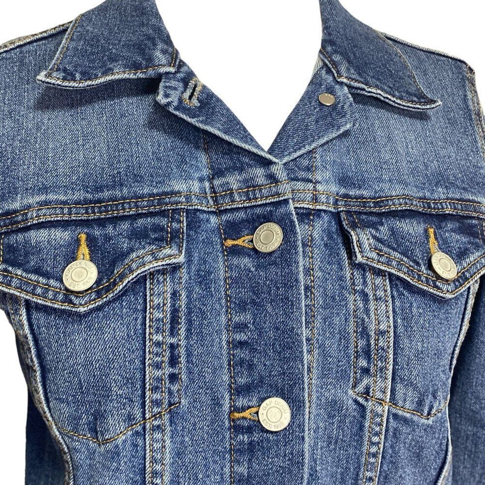 Gap Jean Jacket Button Front Size Extra Small - image 4